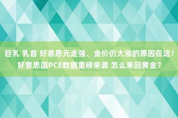 巨乳 乳首 好意思元走强、金价仍大涨的原因在这！好意思国PCE数据重磅来袭 怎么来回黄金？