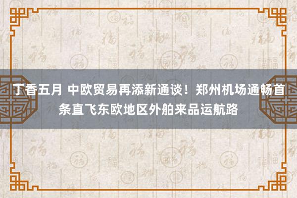 丁香五月 中欧贸易再添新通谈！郑州机场通畅首条直飞东欧地区外舶来品运航路