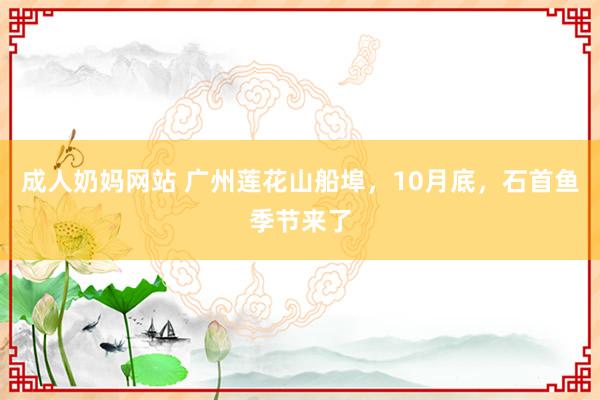 成人奶妈网站 广州莲花山船埠，10月底，石首鱼季节来了