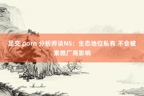 足交 porn 分析师谈NS：生态地位私有 不会被索微厂商影响
