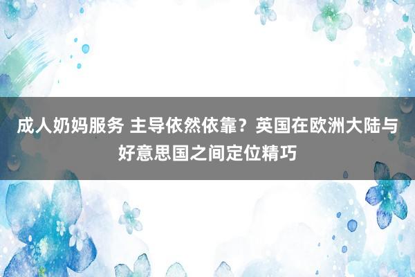 成人奶妈服务 主导依然依靠？英国在欧洲大陆与好意思国之间定位精巧