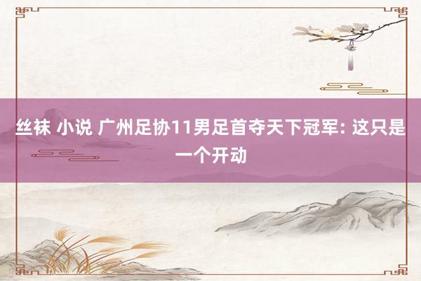 丝袜 小说 广州足协11男足首夺天下冠军: 这只是一个开动
