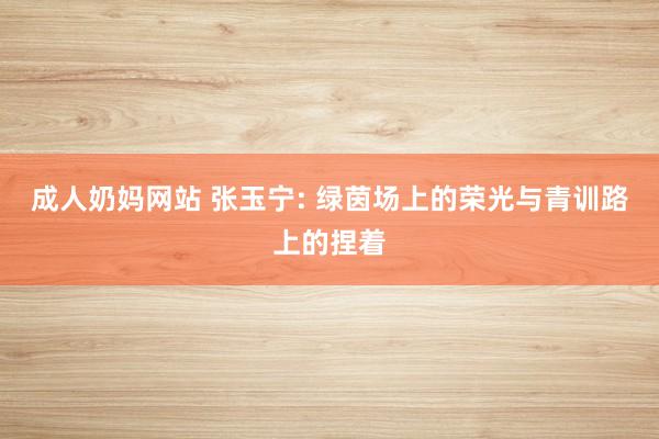 成人奶妈网站 张玉宁: 绿茵场上的荣光与青训路上的捏着
