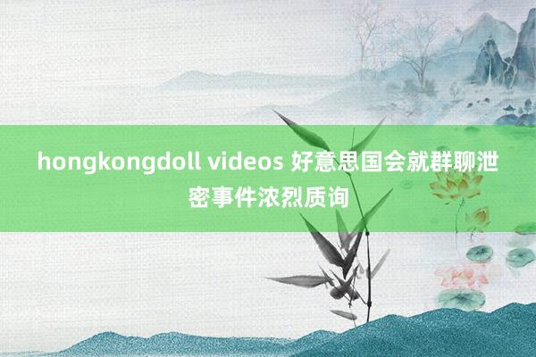 hongkongdoll videos 好意思国会就群聊泄密事件浓烈质询