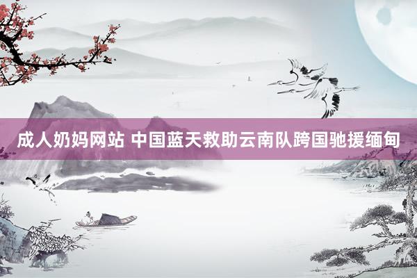 成人奶妈网站 中国蓝天救助云南队跨国驰援缅甸