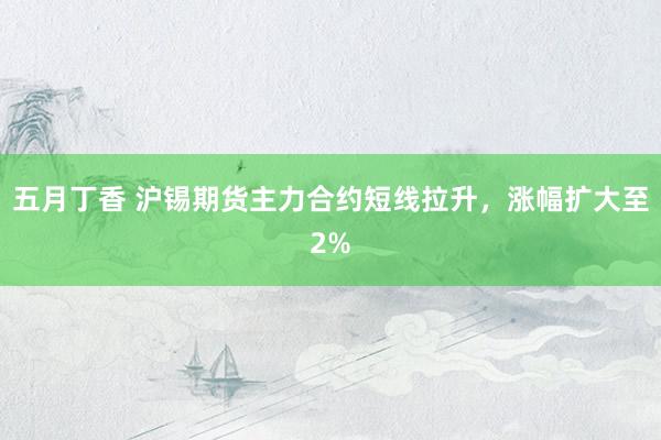 五月丁香 沪锡期货主力合约短线拉升，涨幅扩大至2%