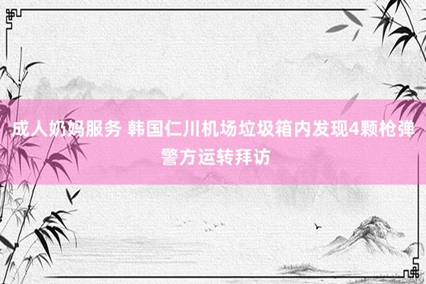 成人奶妈服务 韩国仁川机场垃圾箱内发现4颗枪弹 警方运转拜访
