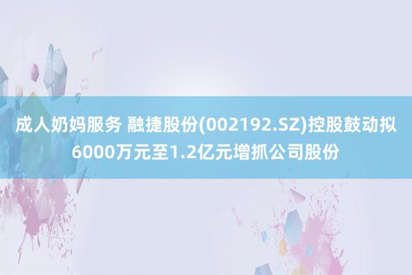 成人奶妈服务 融捷股份(002192.SZ)控股鼓动拟6000万元至1.2亿元增抓公司股份