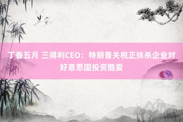 丁香五月 三得利CEO：特朗普关税正抹杀企业对好意思国投资酷爱