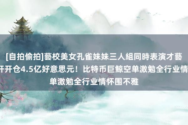 [自拍偷拍]藝校美女孔雀妹妹三人組同時表演才藝 40倍杠杆开仓4.5亿好意思元！比特币巨鲸空单激勉全行业情怀围不雅