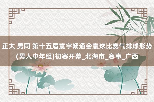 正太 男同 第十五届寰宇畅通会寰球比赛气排球形势(男人中年组)初赛开幕_北海市_赛事_广西
